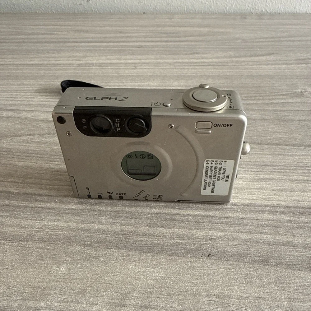 Canon ELPH 2 Point & Shoot Film Camera, Canon Zoom Lens, Silver, Tested